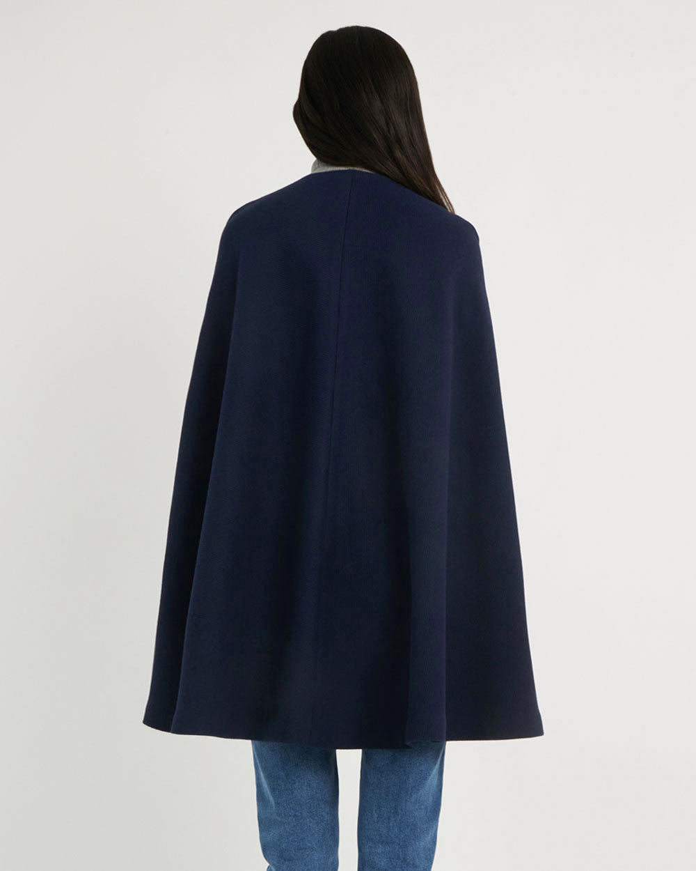 Kennedi Round Neck Cape Coat