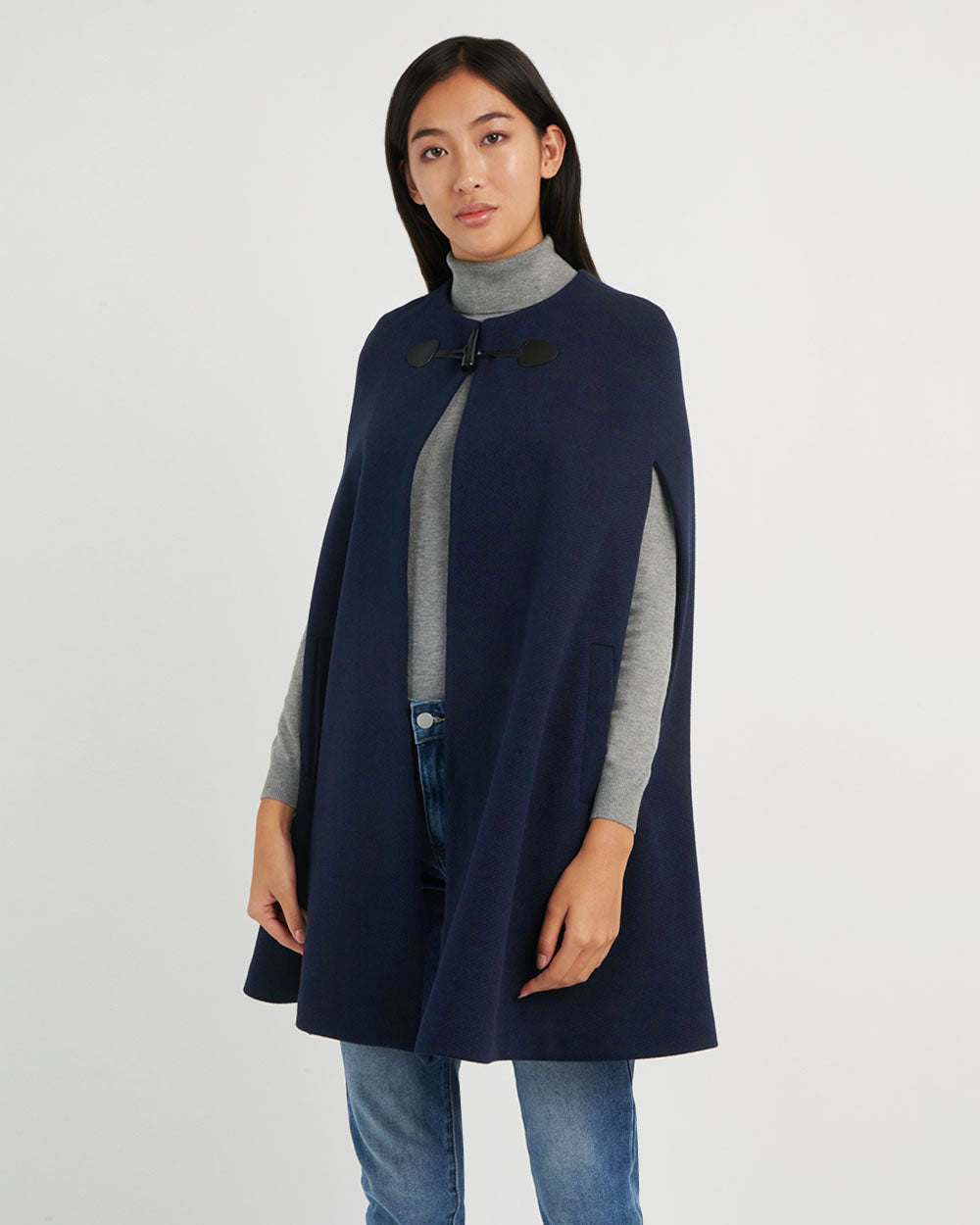 Kennedi Round Neck Cape Coat