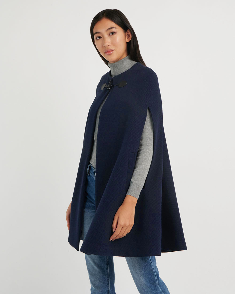 Kennedi Round Neck Cape Coat