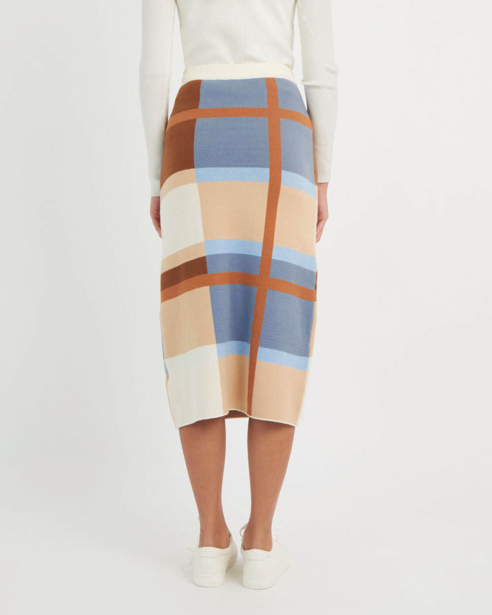 Ariel Intarsia Check Skirt