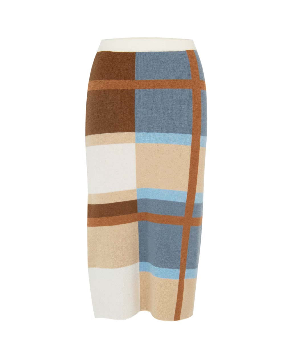 Ariel Intarsia Check Skirt