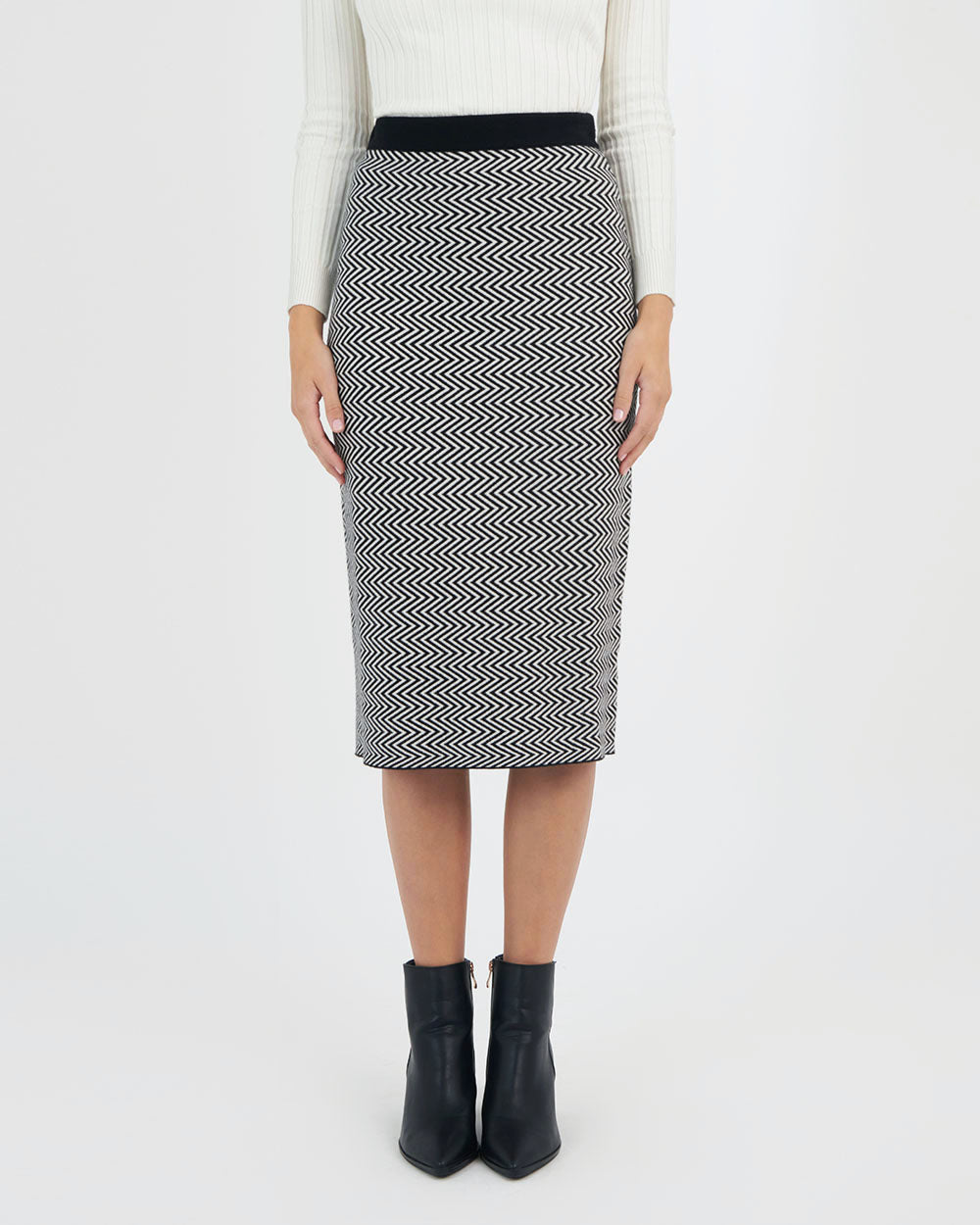 Kina Zig Zag Knit Skirt