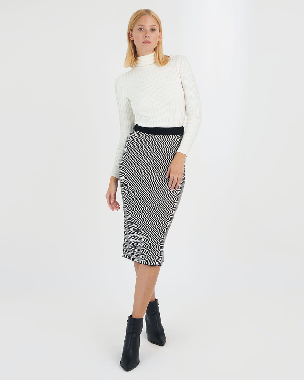 Kina Zig Zag Knit Skirt