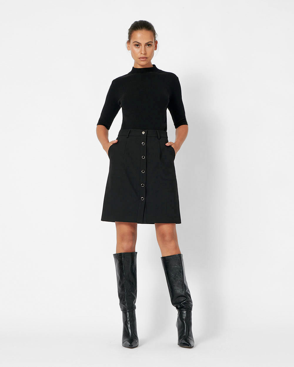 Karina Button Up Skirt