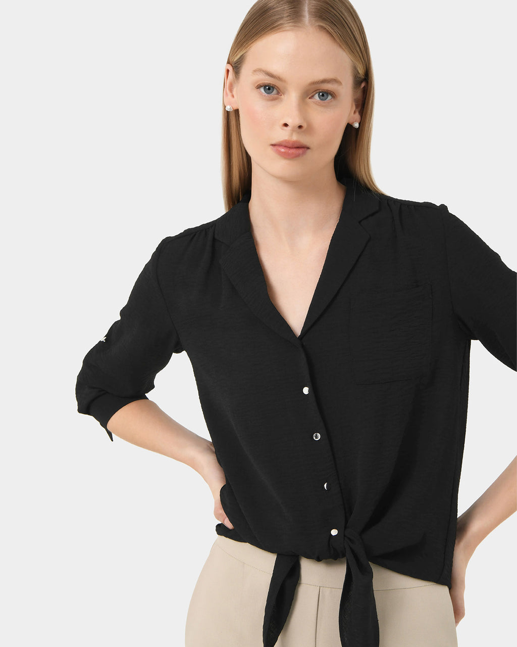 Claire Tie Front Blouse