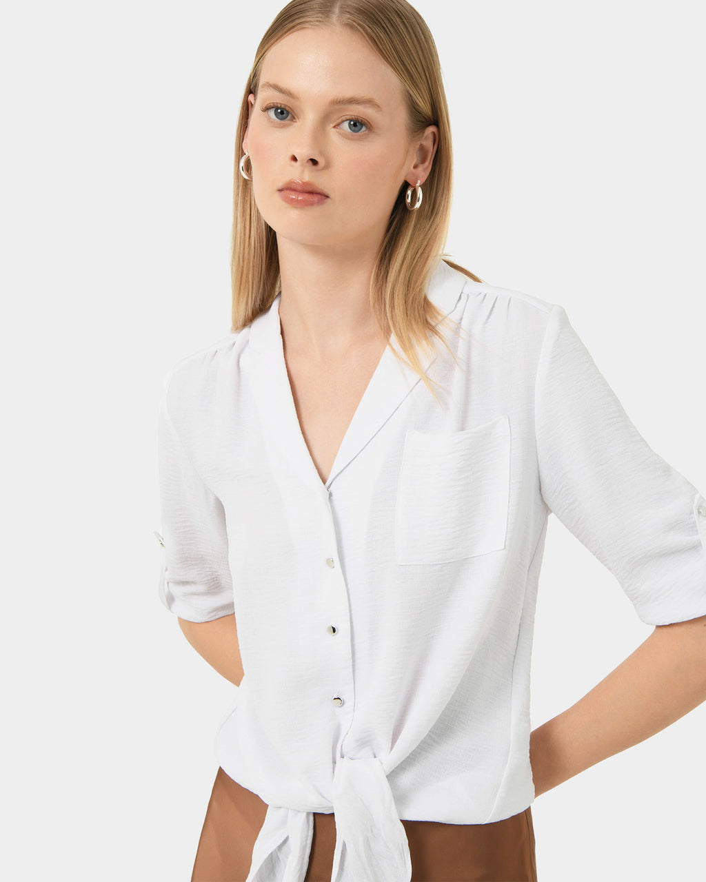 Claire Tie Front Blouse