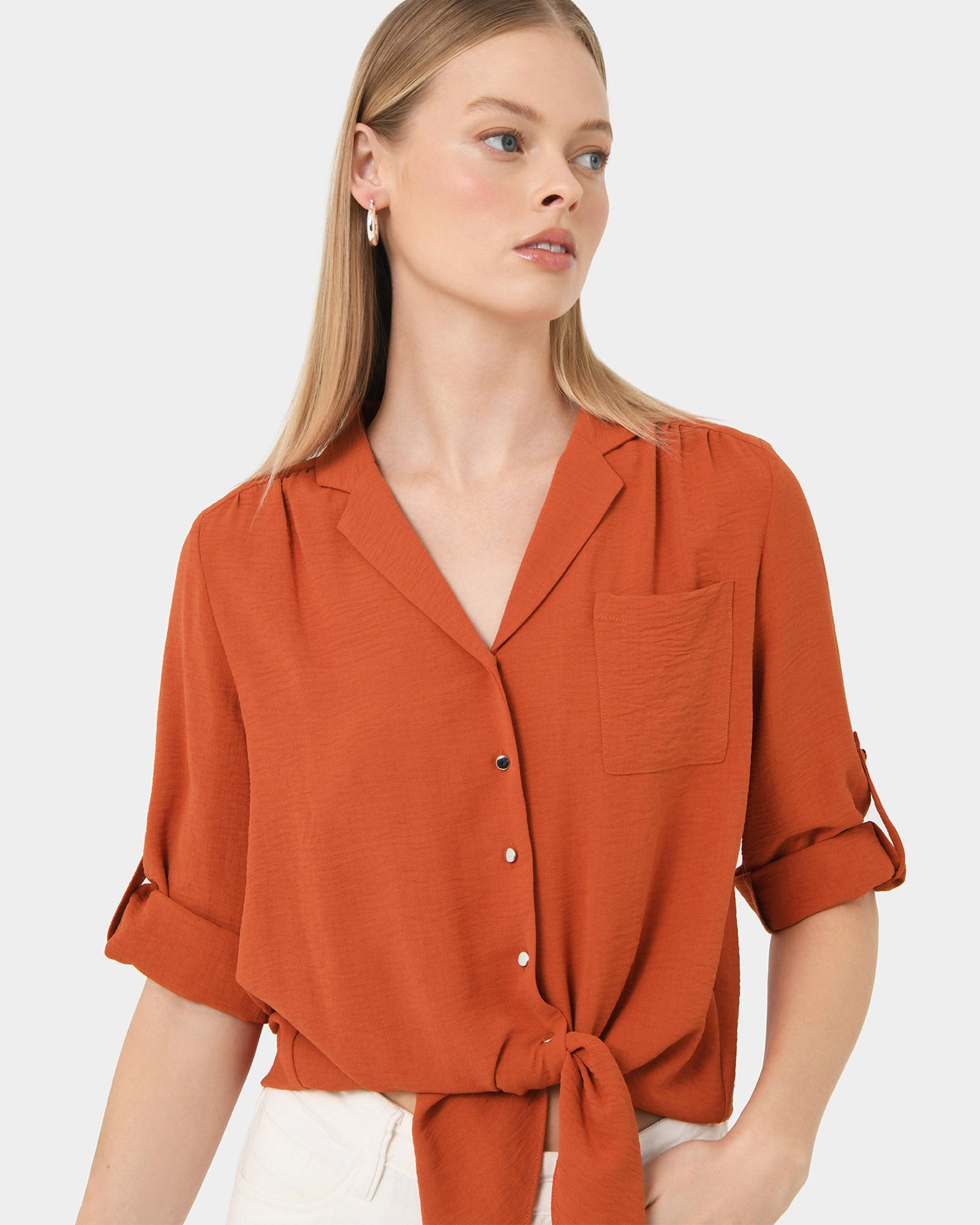 Claire Tie Front Blouse