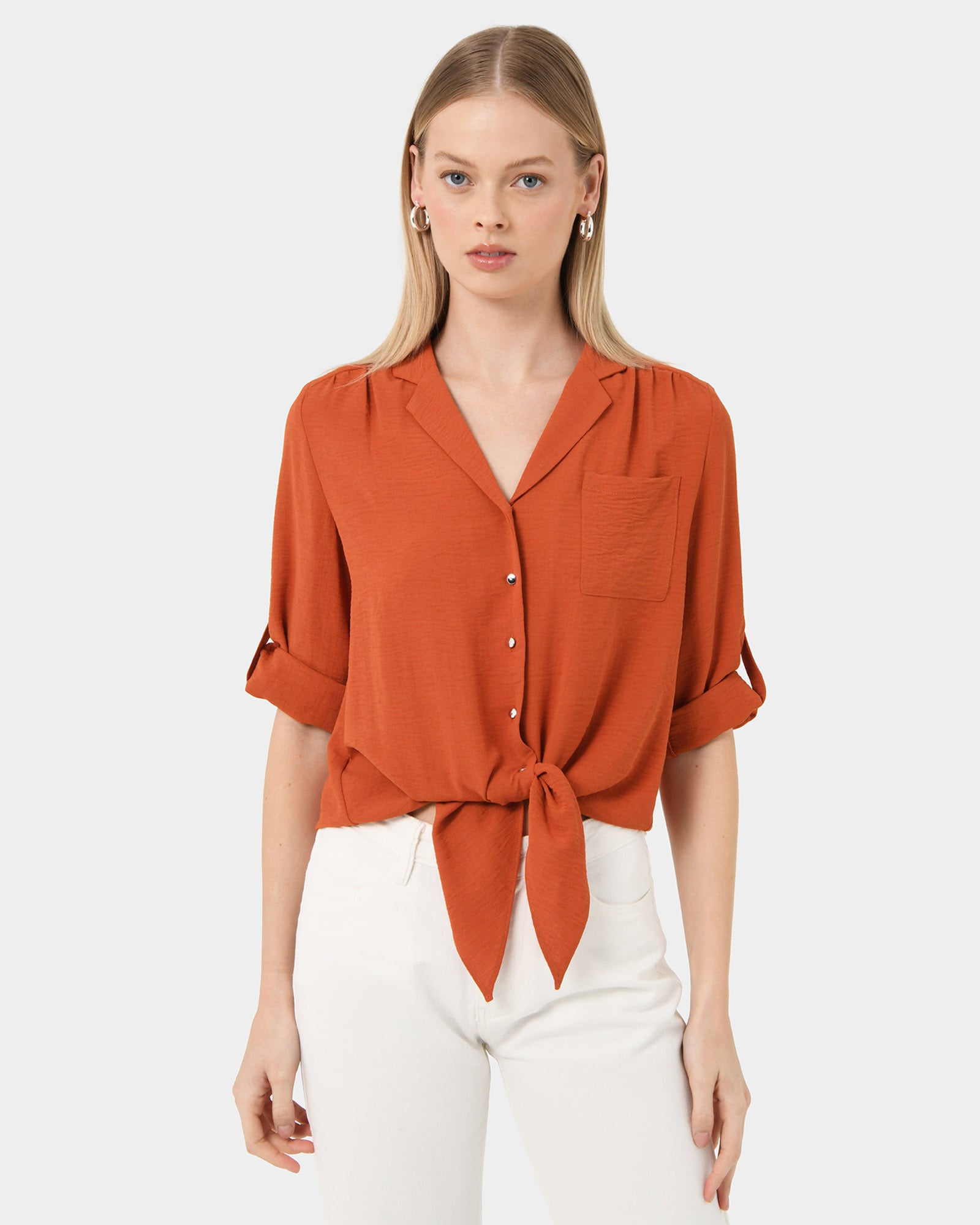 Claire Tie Front Blouse