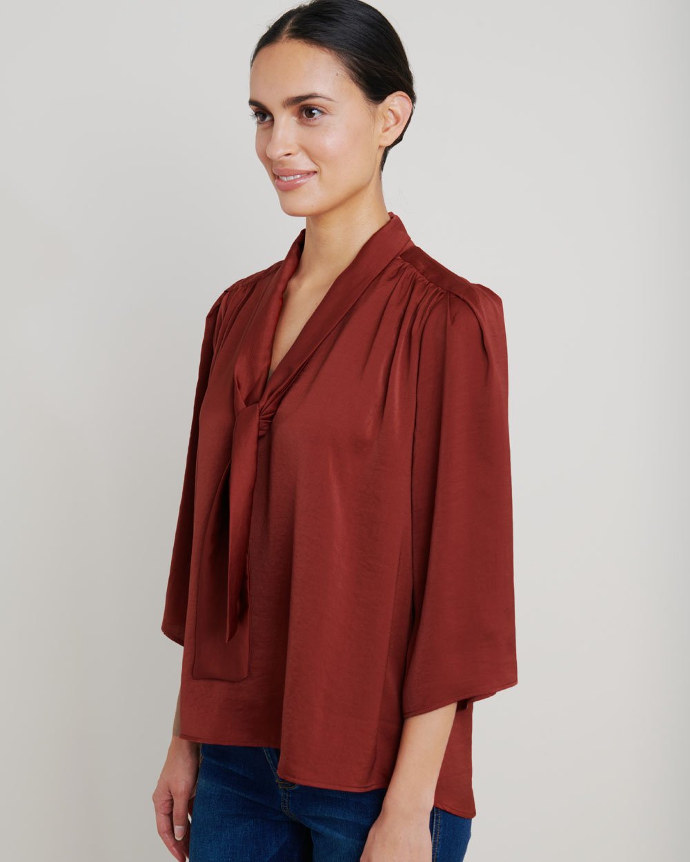 Yaretzi Tie Neck Blouse