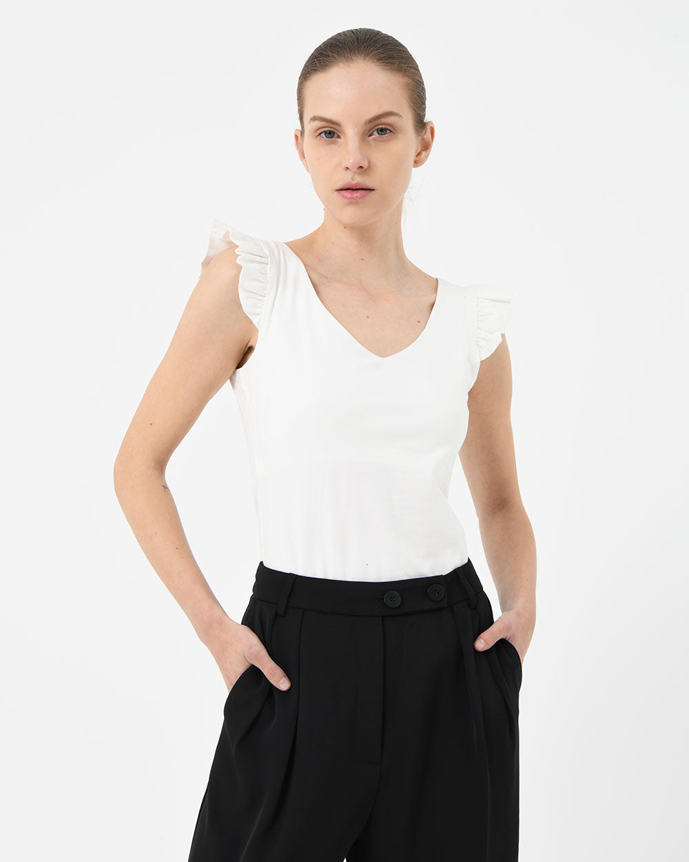 Erin Ruffle Sleeve Tee