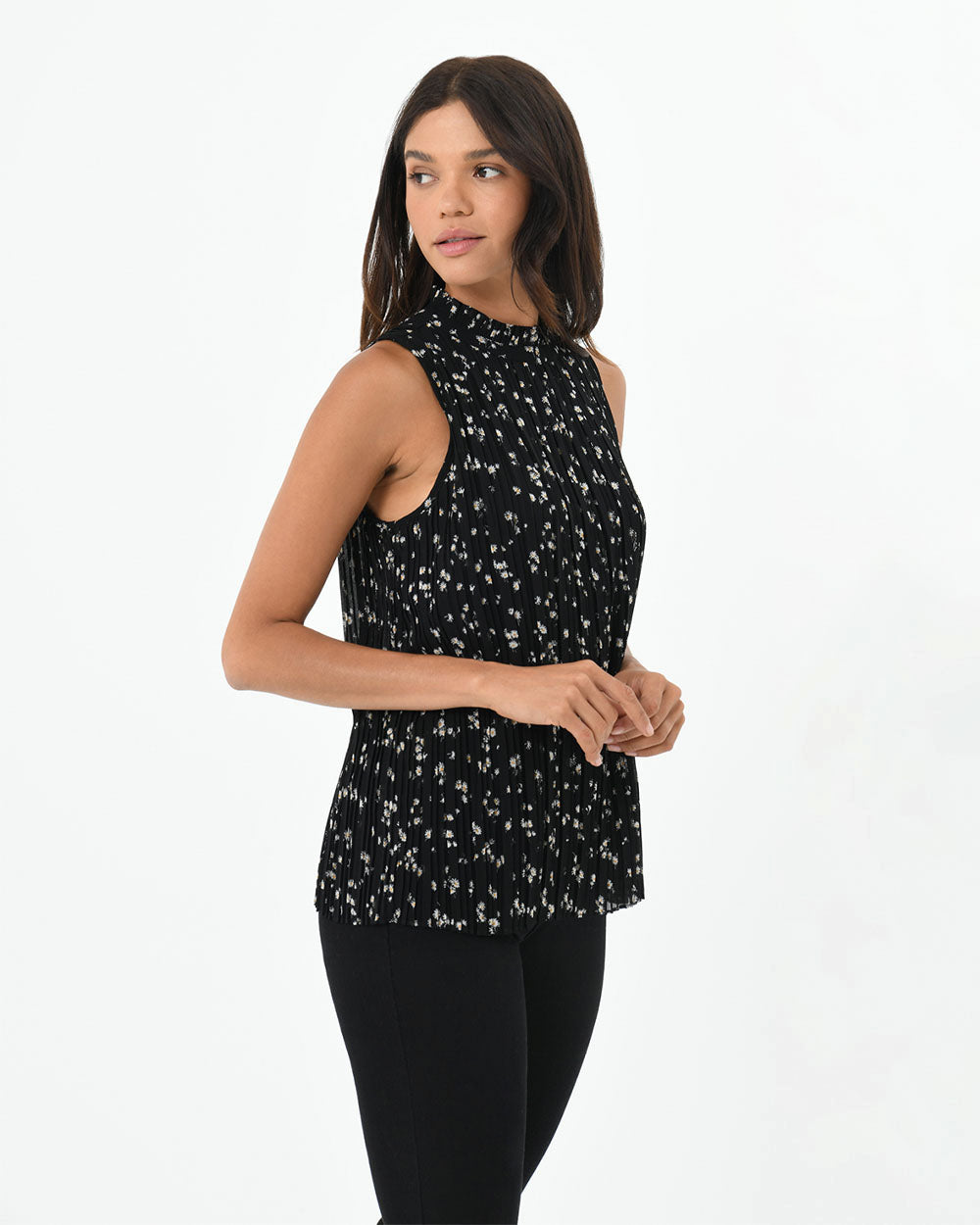 Della Pleated Top