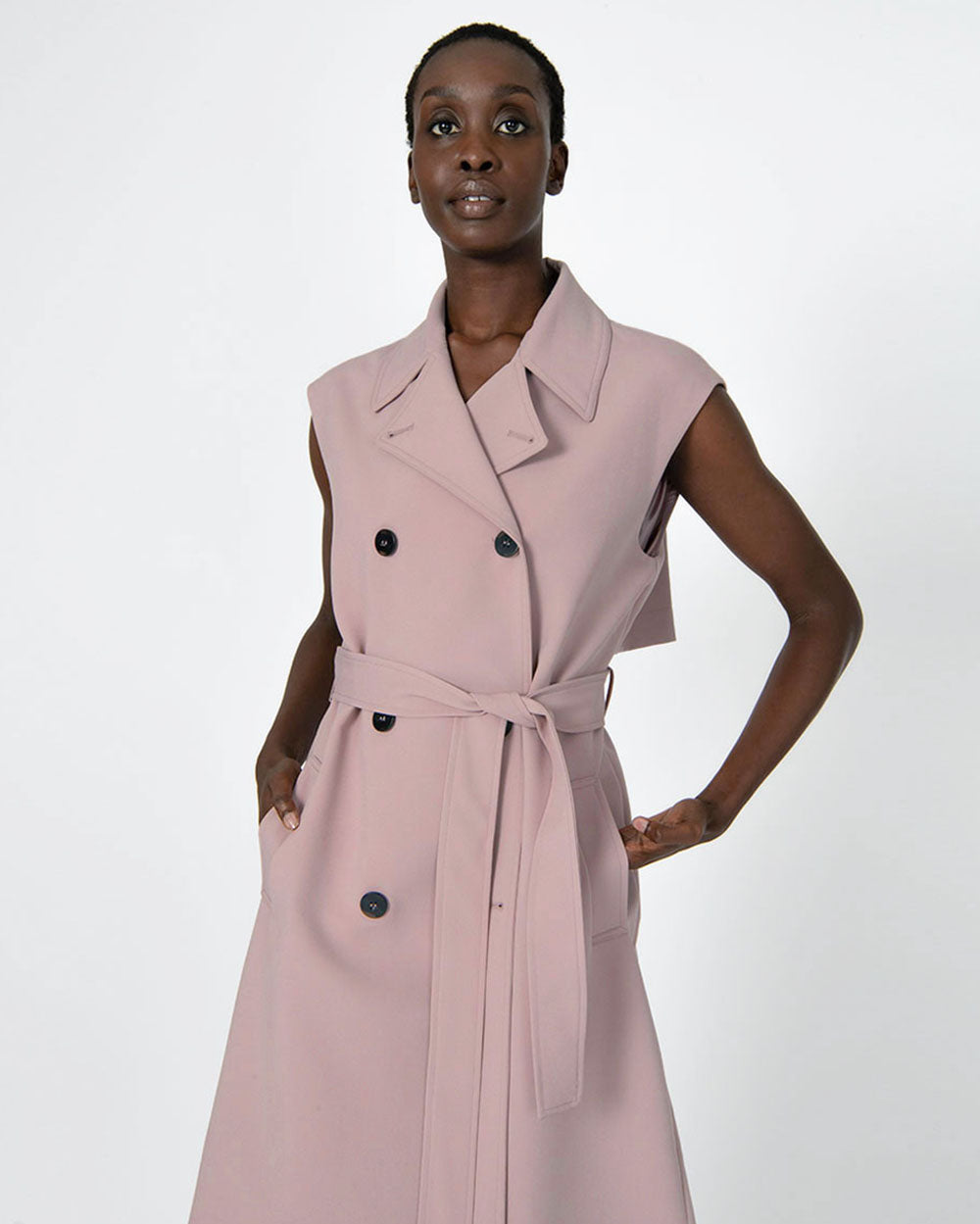 Celia Sleeveless Trench Coat