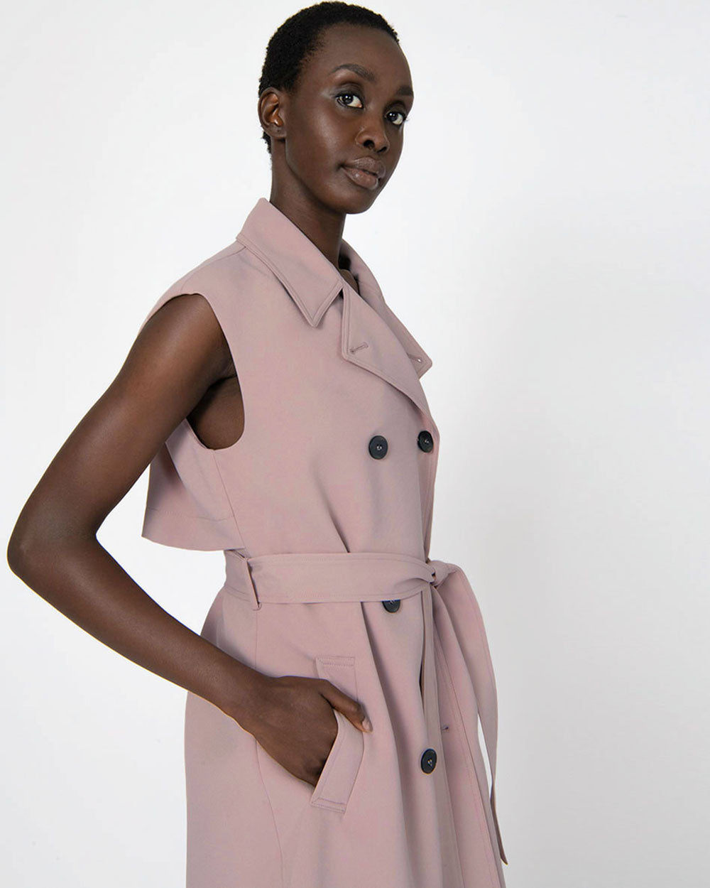 Celia Sleeveless Trench Coat
