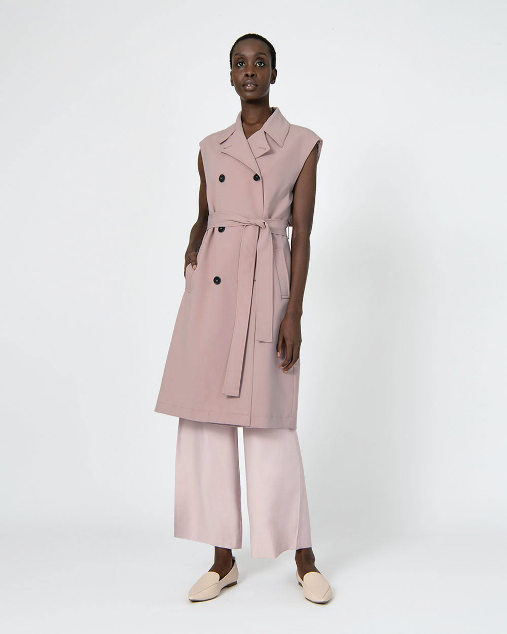 Celia Sleeveless Trench Coat