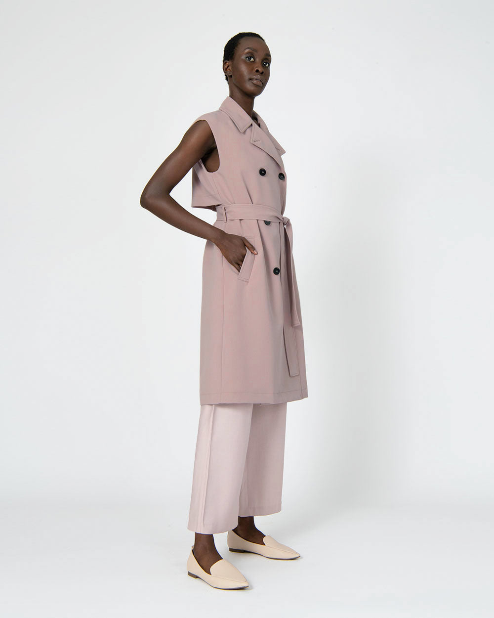 Celia Sleeveless Trench Coat