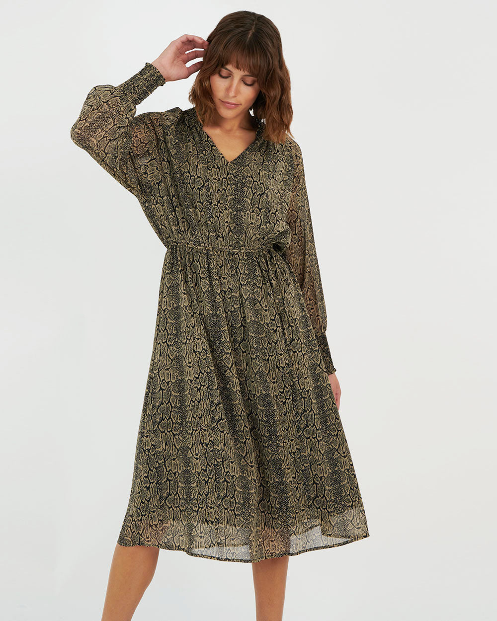 Athena Snake Print Dress