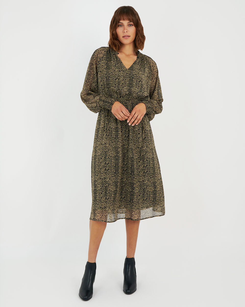 Athena Snake Print Dress