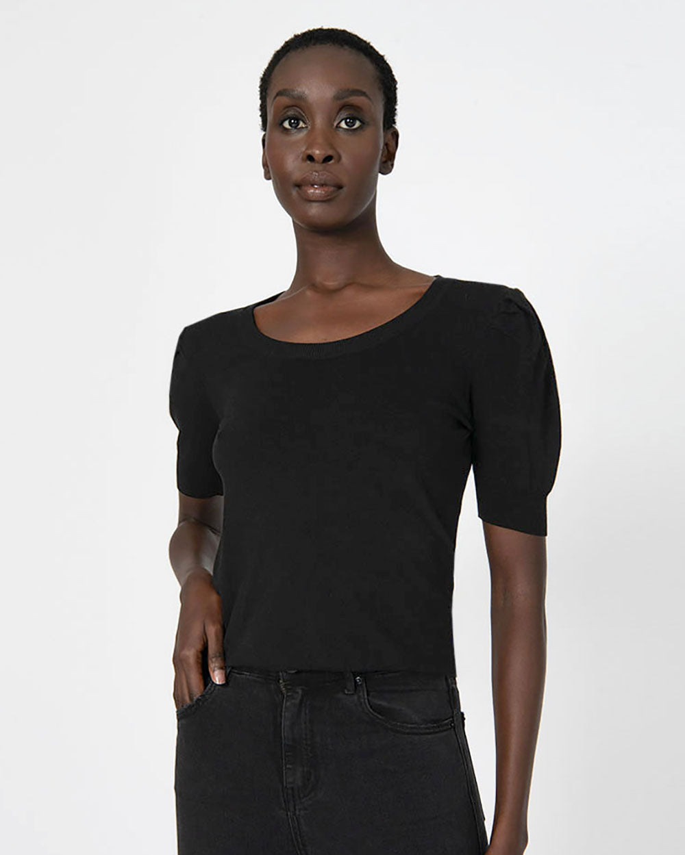 Rina Puff Sleeve Knit Top