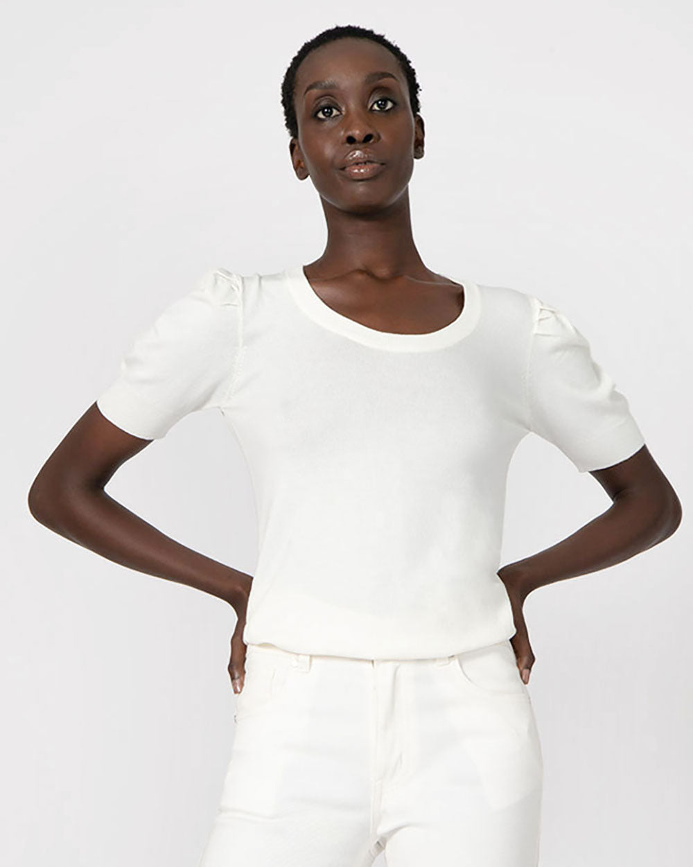Rina Puff Sleeve Knit Top