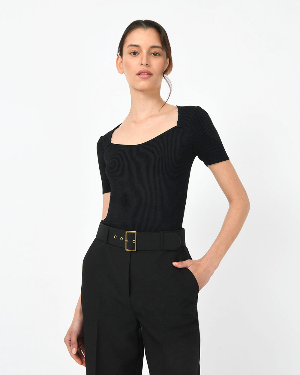 Honor Sweetheart Neck Knit