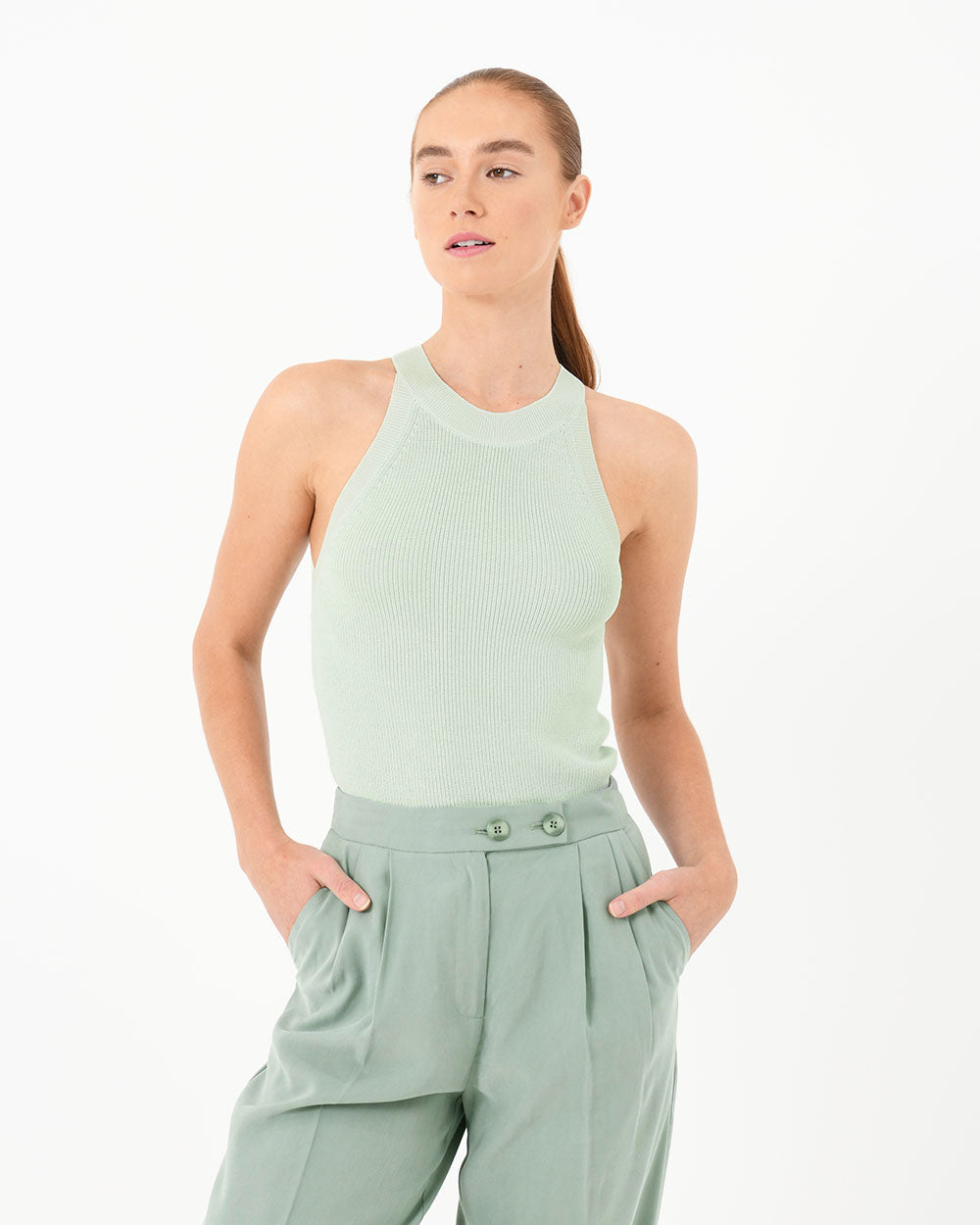 Skye Halter Neck Knit Top