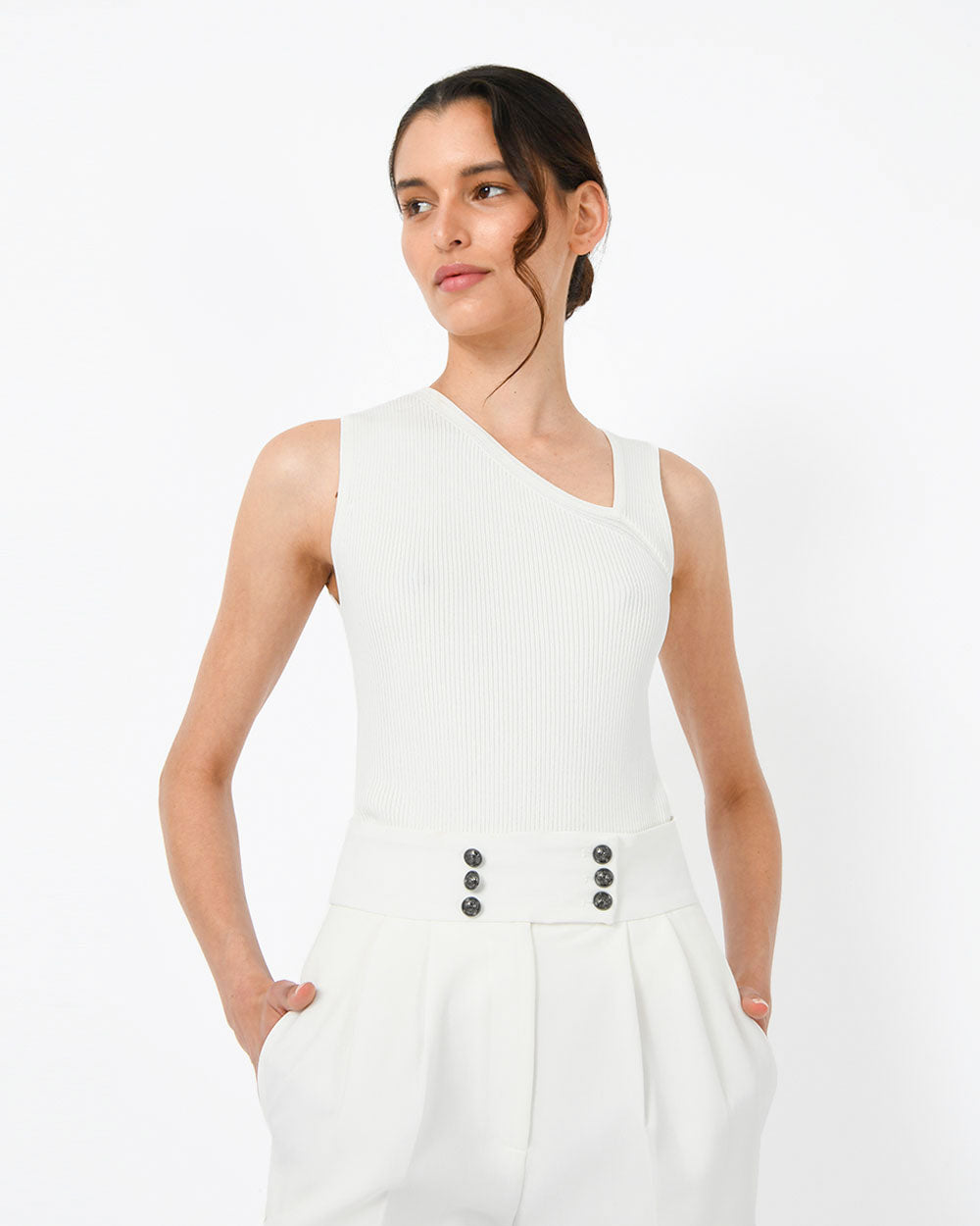 Tiana Asymmetric Knit Top