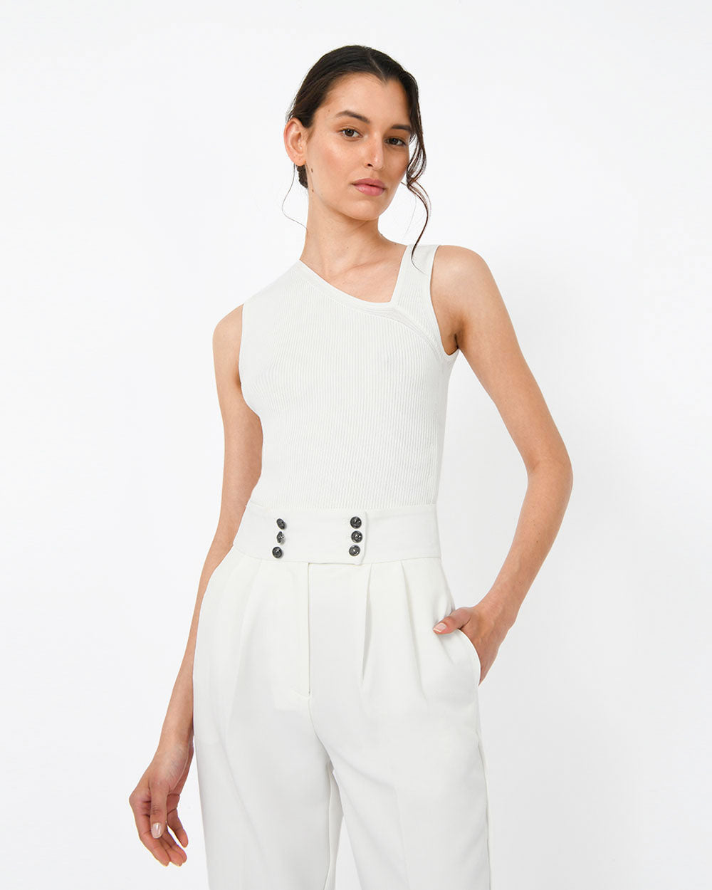 Tiana Asymmetric Knit Top