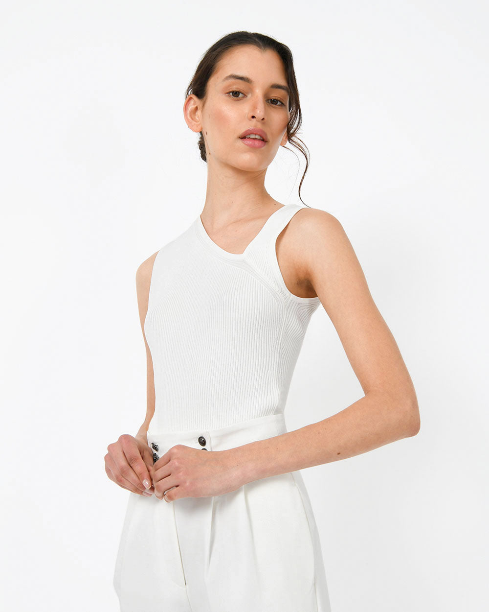 Tiana Asymmetric Knit Top
