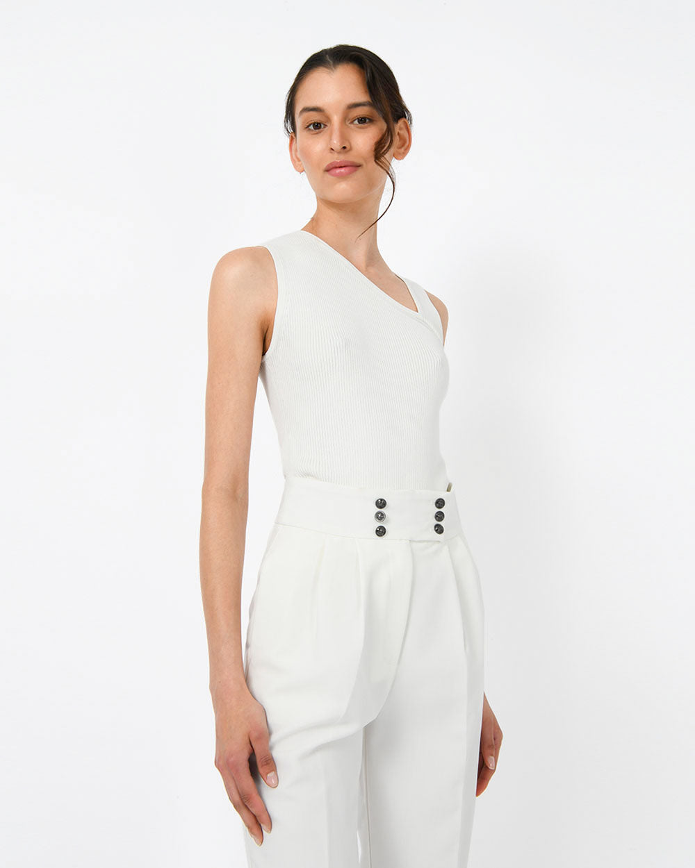 Tiana Asymmetric Knit Top