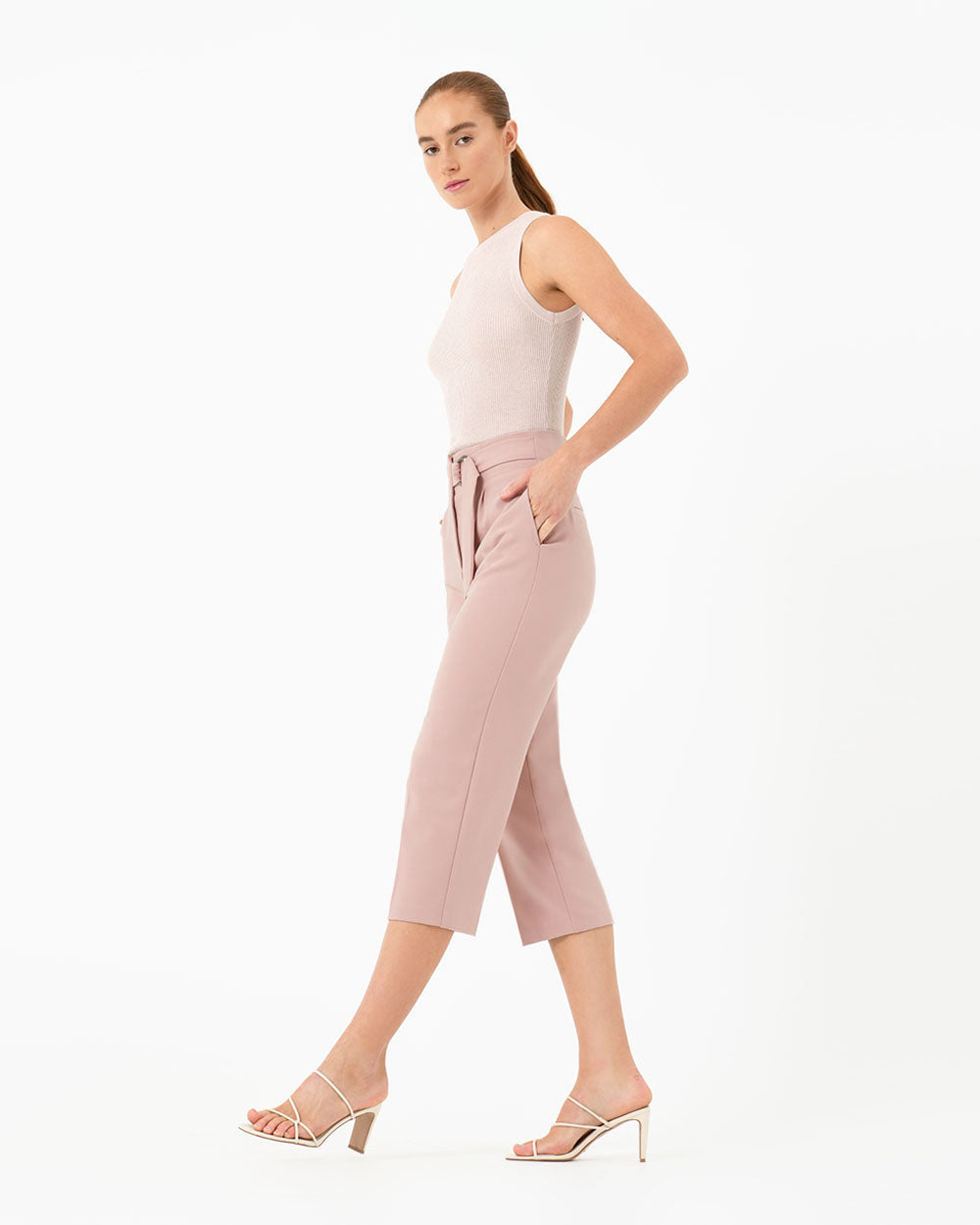 Rory High-Waisted Belted Pants