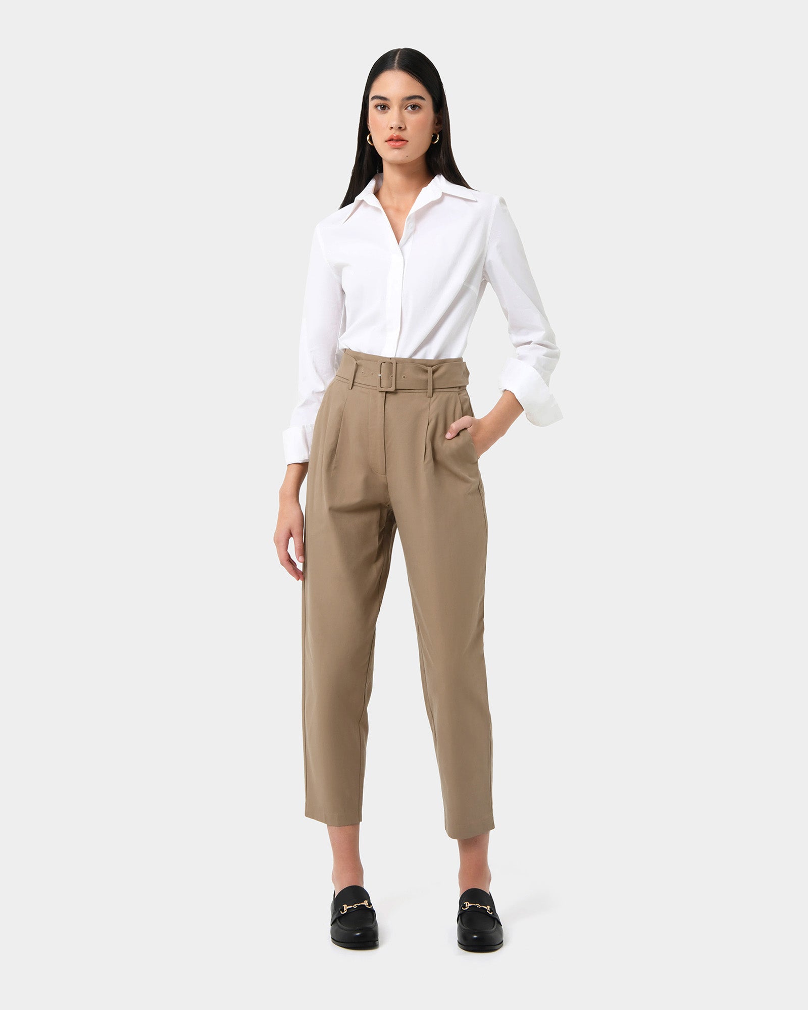 Lucille Highwaist Belted Pants