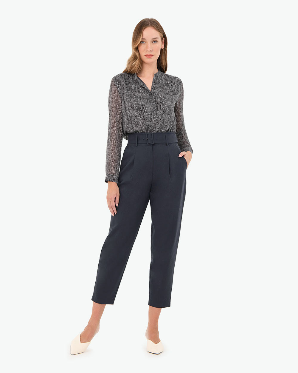 Lucille Highwaist Belted Pants