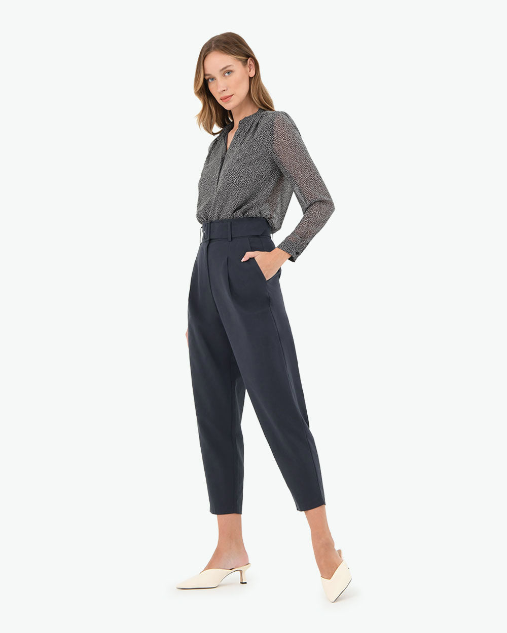 Lucille Highwaist Belted Pants