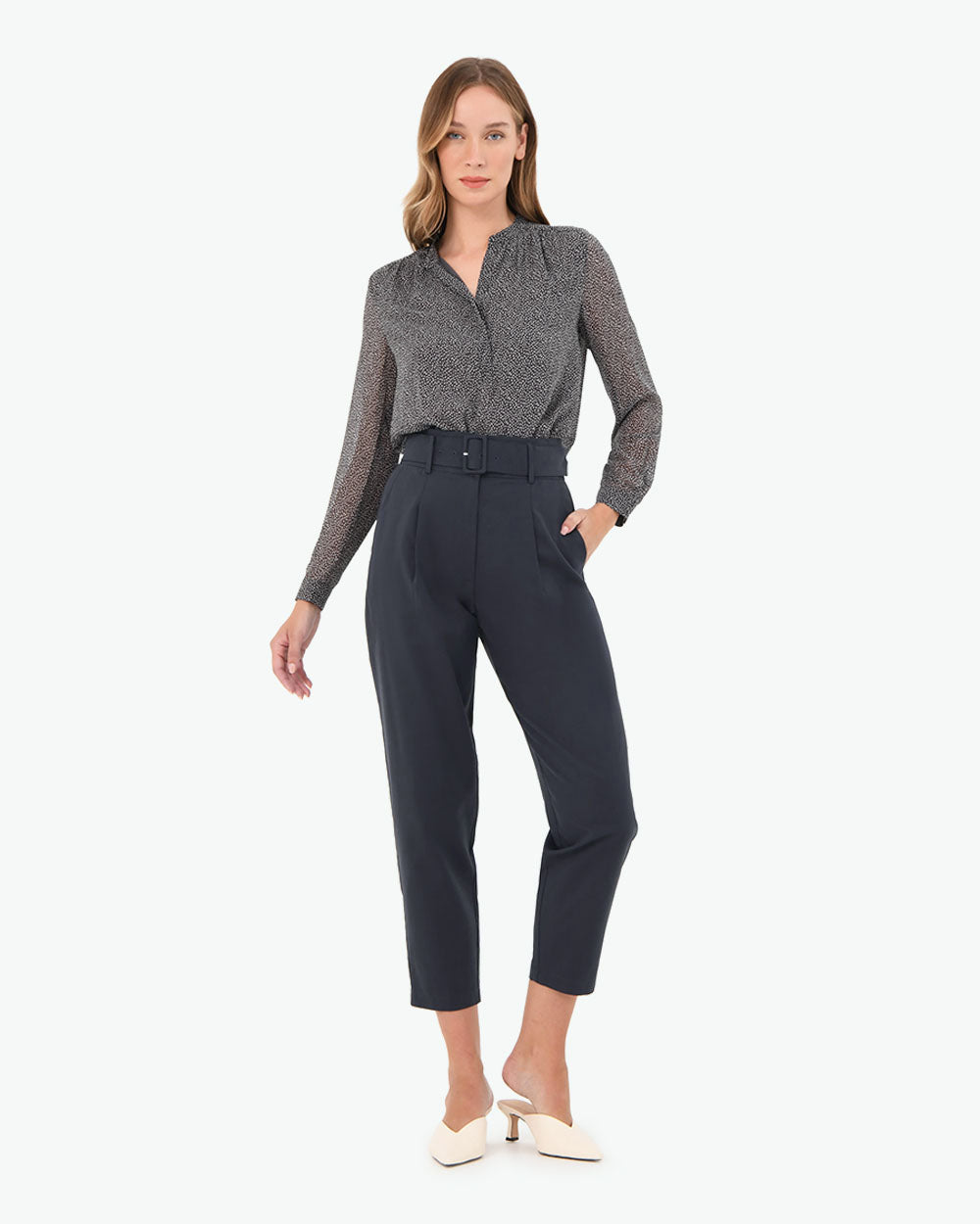 Lucille Highwaist Belted Pants