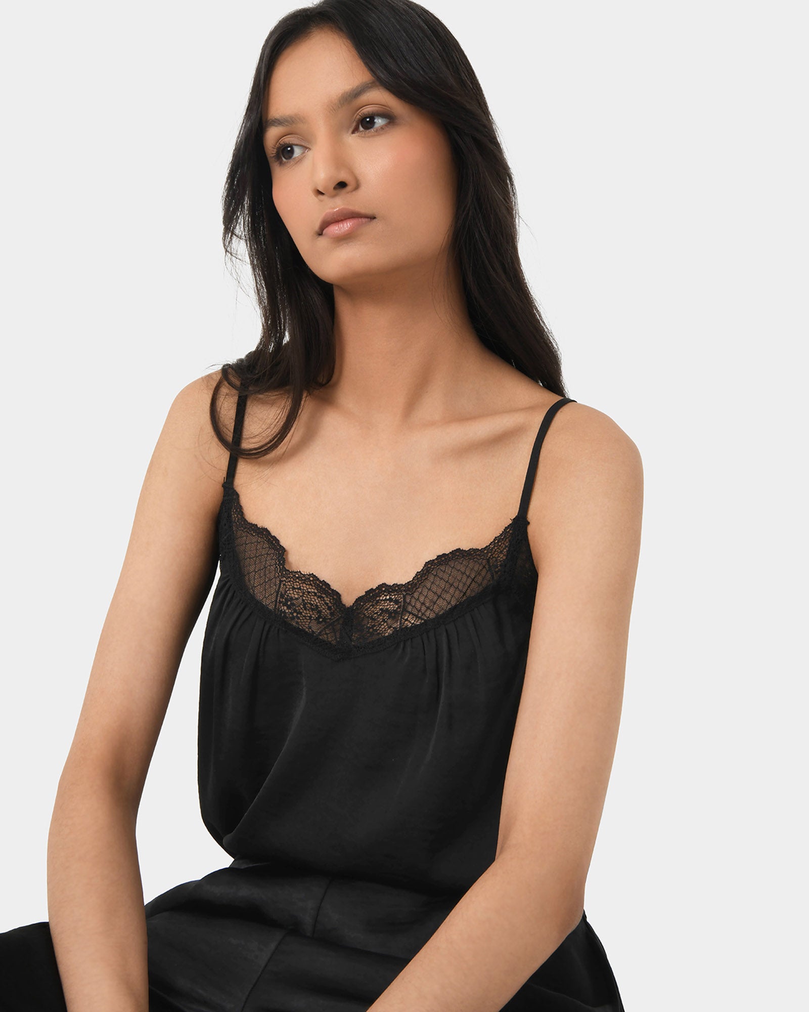 Aleksia Lace Trim Cami Top