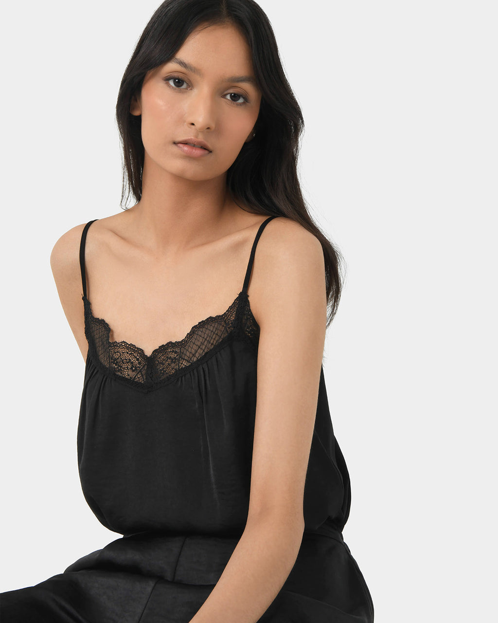 Aleksia Lace Trim Cami Top