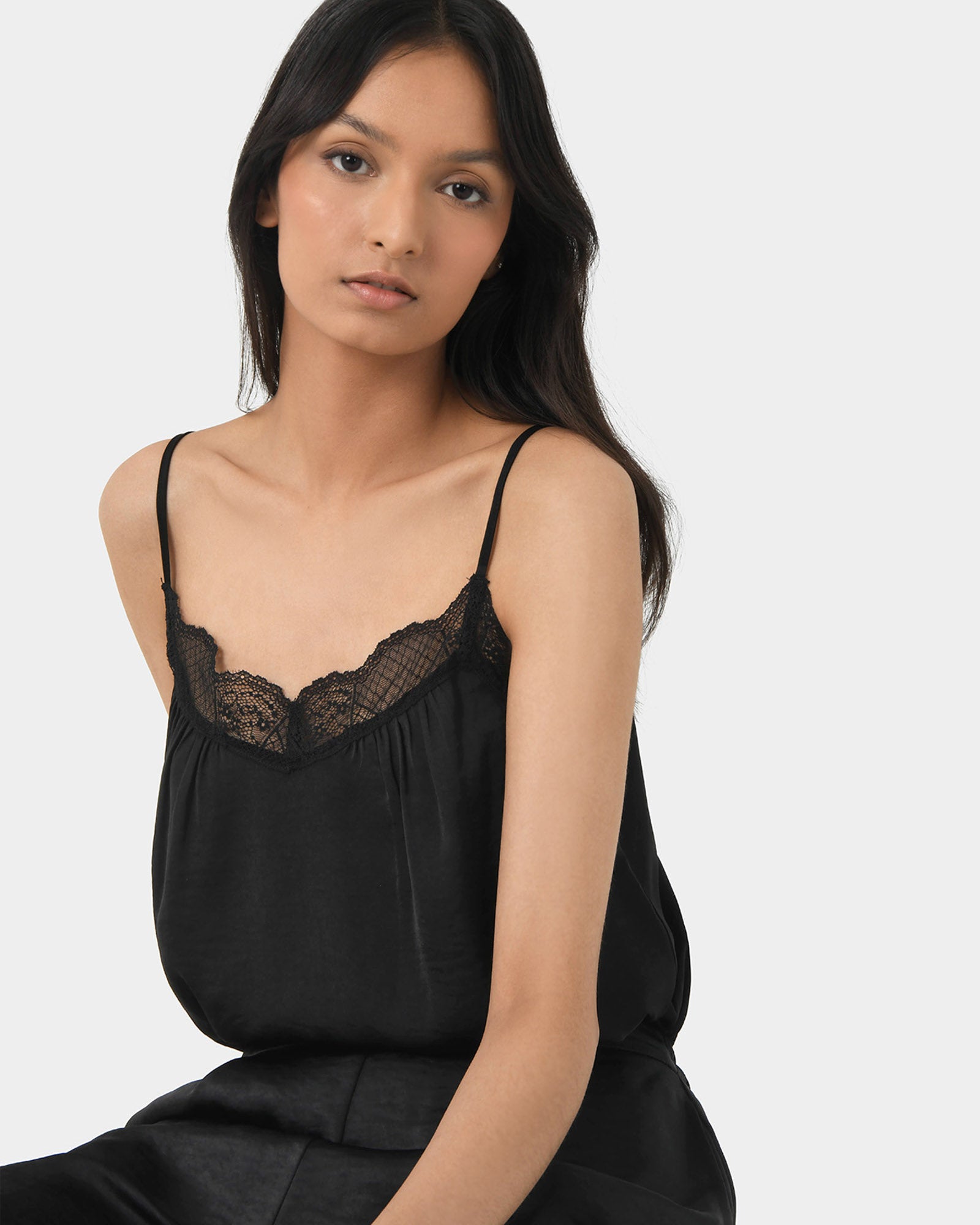 Aleksia Lace Trim Cami Top