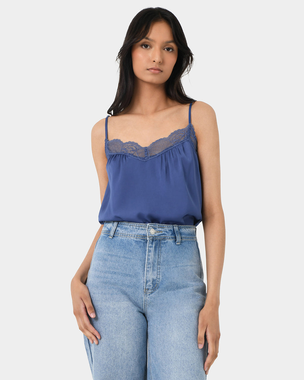 Aleksia Lace Trim Cami Top