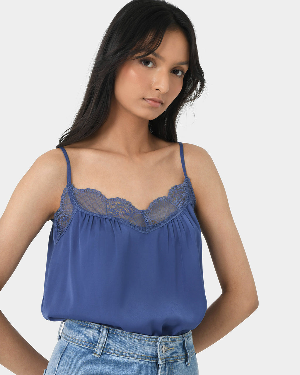 Aleksia Lace Trim Cami Top