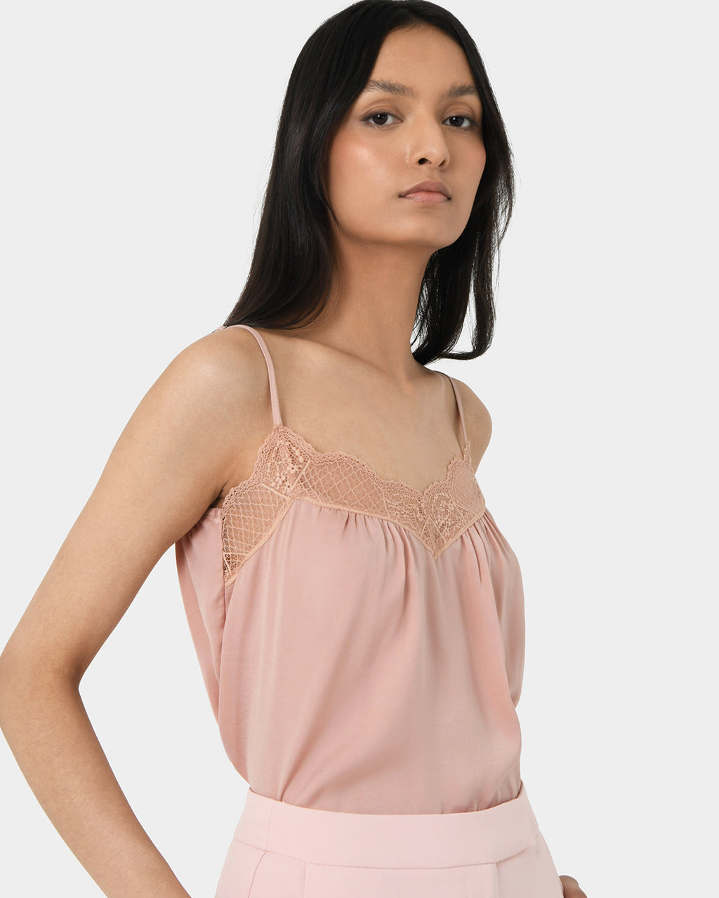 Aleksia Lace Trim Cami Top