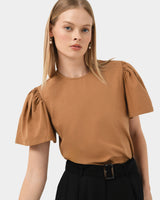 Cayla Gathered Sleeve Tee