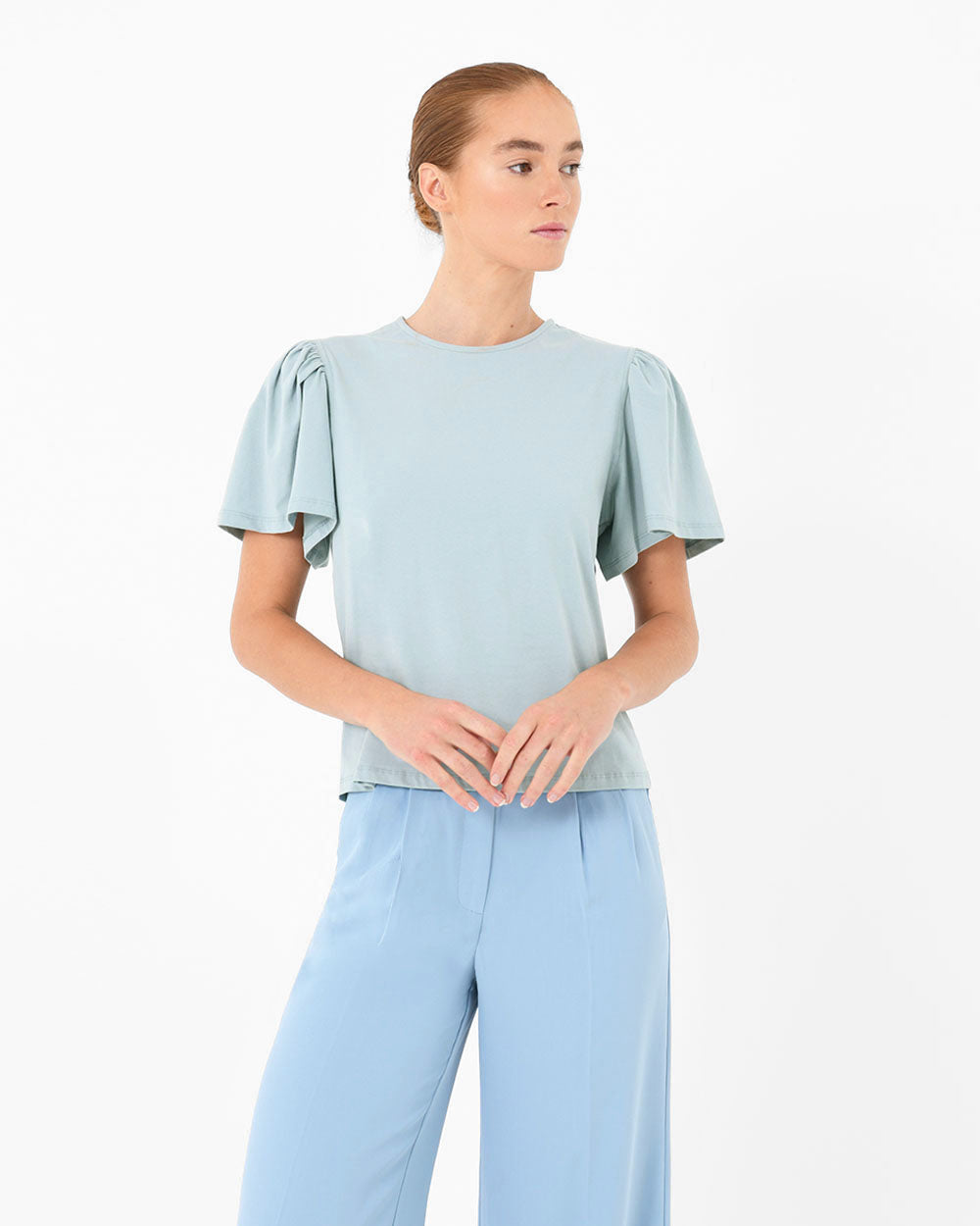 Cayla Gathered Sleeve Tee