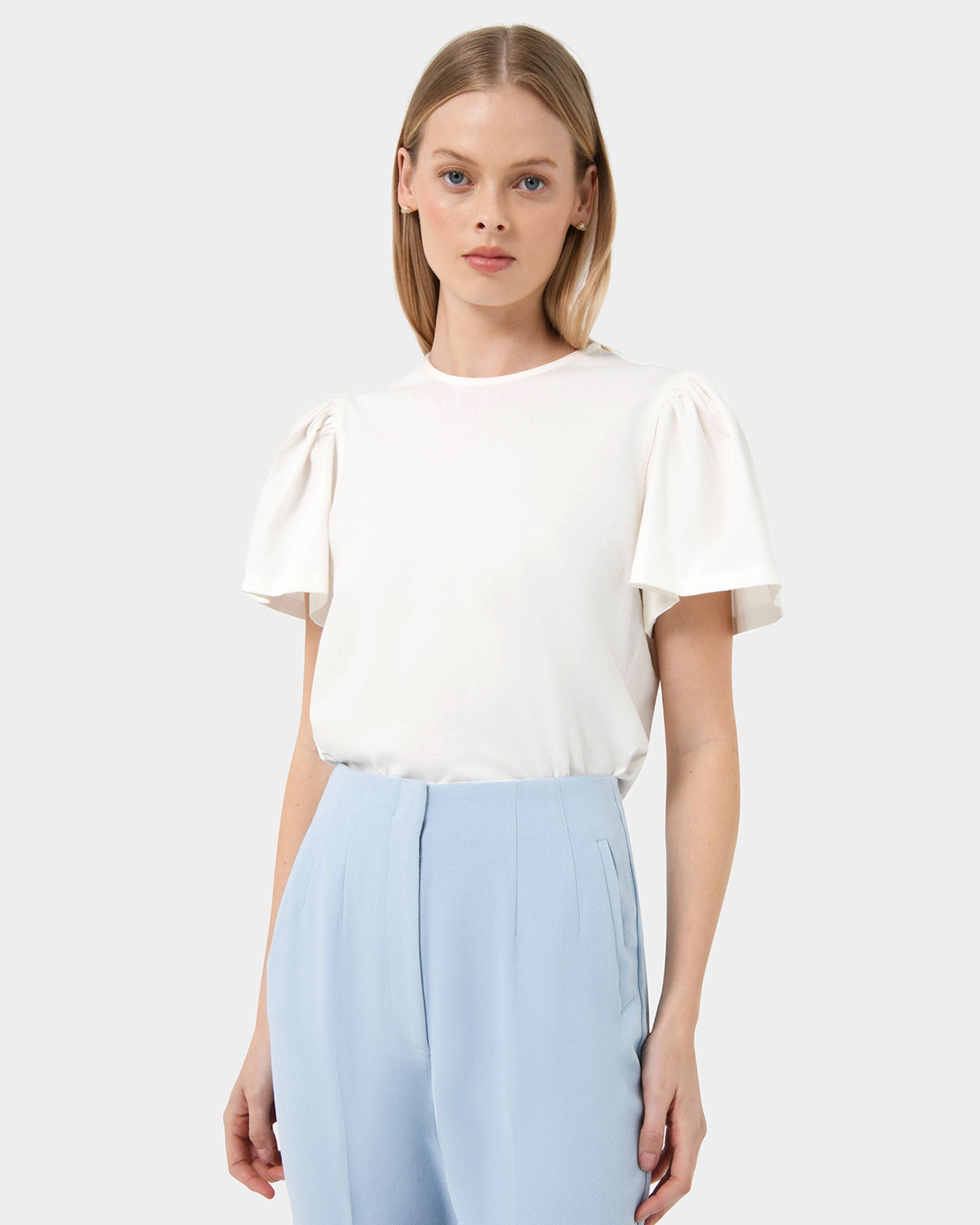 Cayla Gathered Sleeve Tee