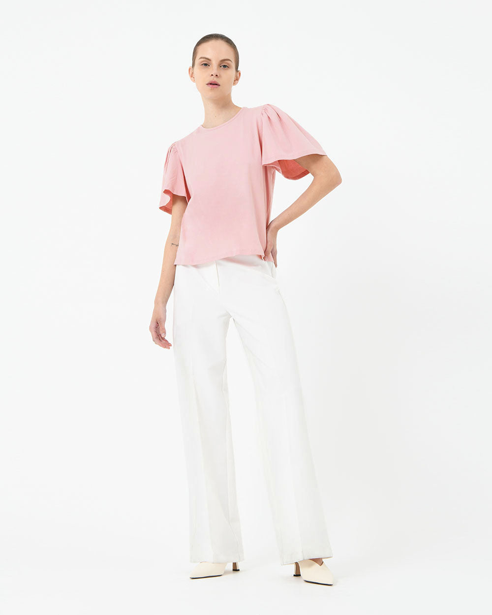 Cayla Gathered Sleeve Tee
