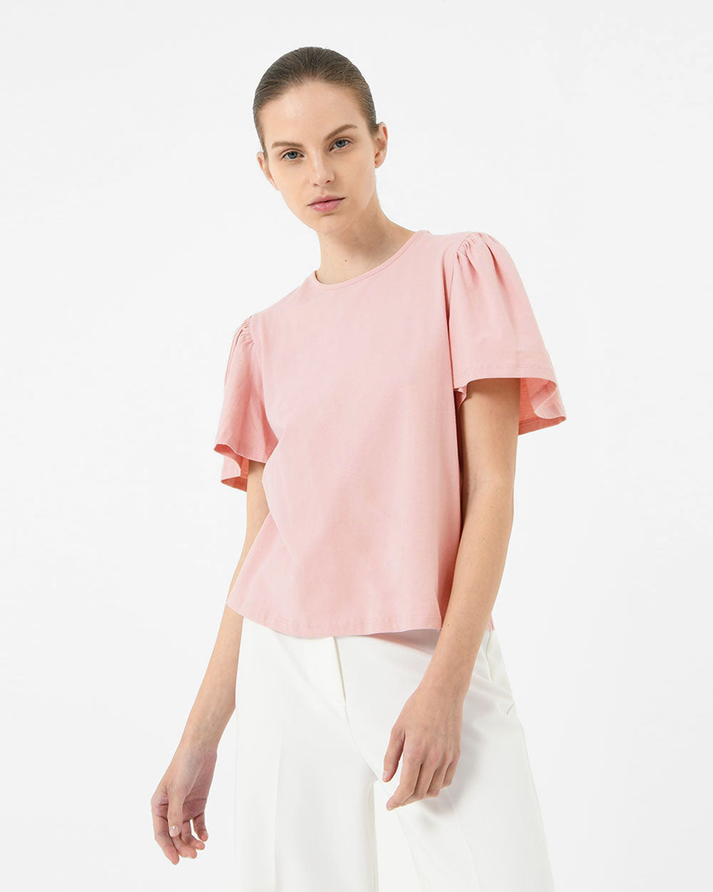 Cayla Gathered Sleeve Tee