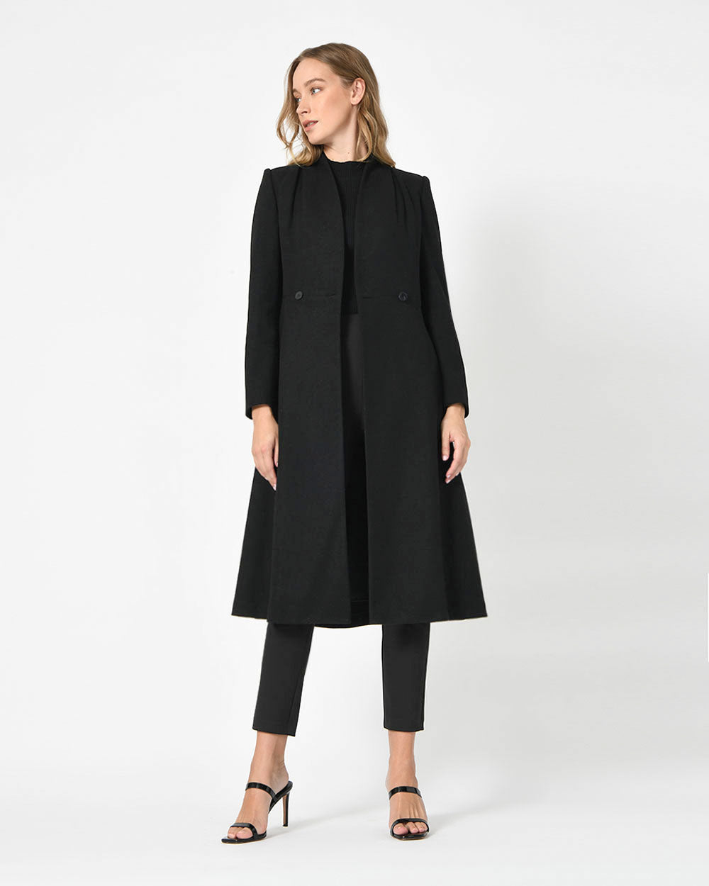 Paulette Flare Wool Coat
