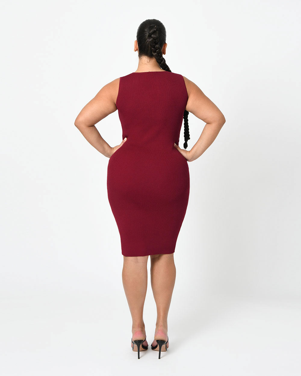 Cassandra Front Zip Knit Dress