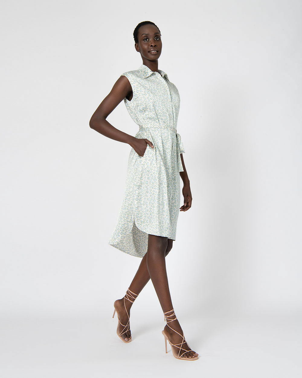 Daria Sleeveless Shirt Dress