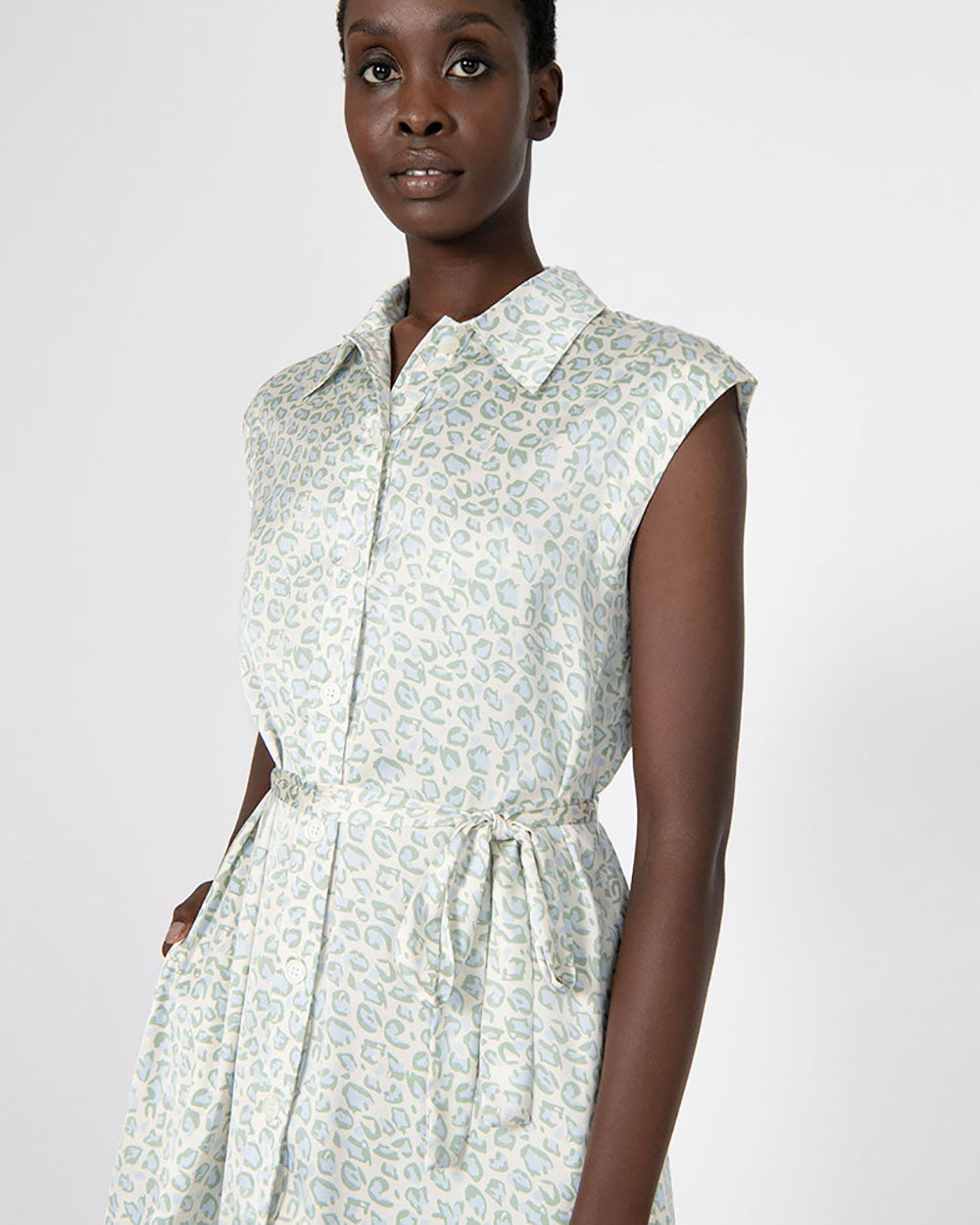 Daria Sleeveless Shirt Dress