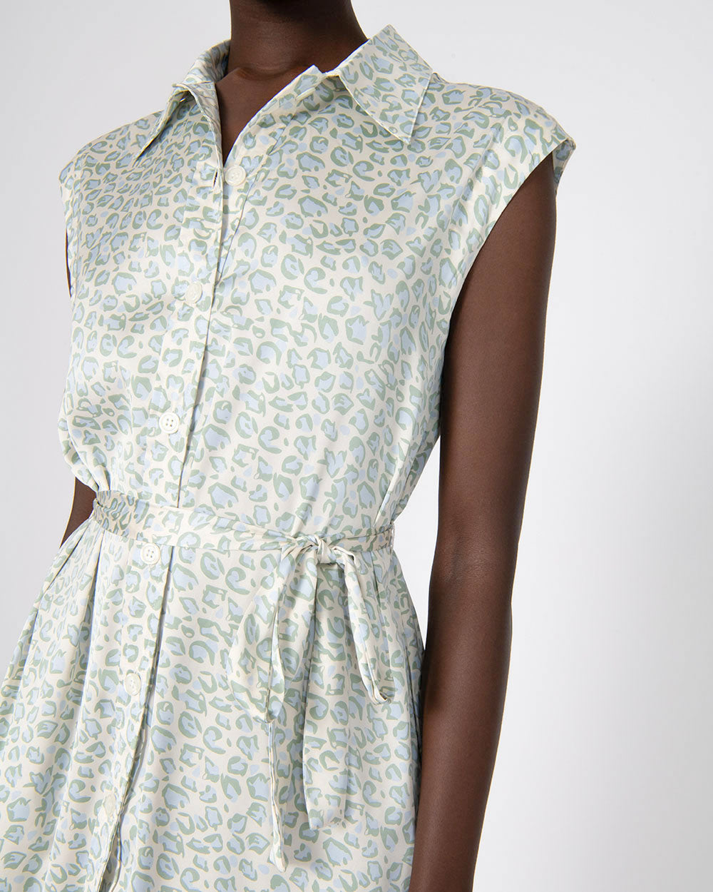 Daria Sleeveless Shirt Dress
